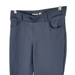 Betabrand 7-Pocket Yoga Dress Pants Straight Leg Navy‎ Blue Size Medium Petite